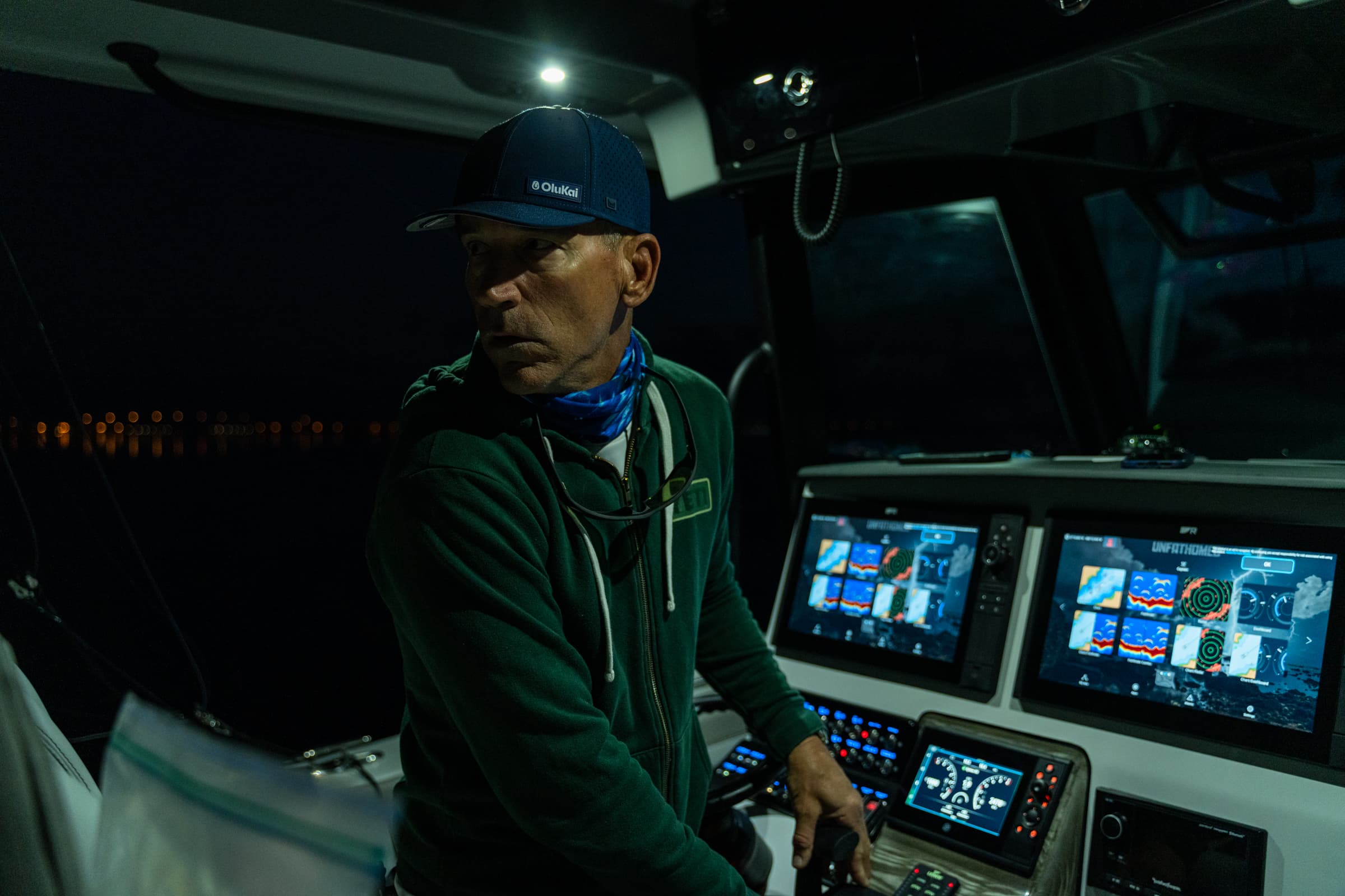 Capt. George Gozdz aboard his sportfishing boat